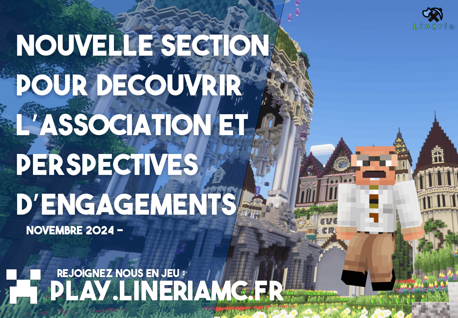Linéria se dévoile : Une nouvelle section pour découvrir l’Association et les nouvelles opportunités d'engagement pour les joueurs !